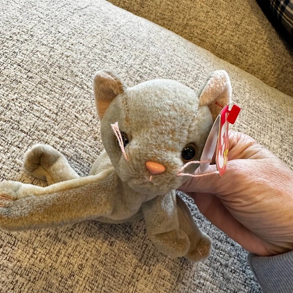 Vintage Ty Beanie Baby Scat the Cat Stuffed Animal Kids Collectible Unisex 1999 - Picture 2 of 9